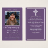 Minimale foto-Kaart van de Paars van de Celtic Pra Visitekaartje (Voorkant /achterkant)