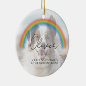 Minimale foto Keepslag Pet Memorial Keramisch Ornament (Rechts)