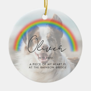 Minimale foto Keepslag Pet Memorial Keramisch Ornament