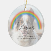 Minimale foto Keepslag Pet Memorial Keramisch Ornament (Links)