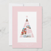 Minimale foto kerstboom feestdagenkaart (Voorkant)