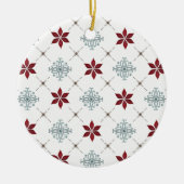 Minimale foto Kerstmis typografie Keramisch Ornament (Voorkant)
