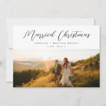 Minimale foto met Elegant-gehuwd kerstscript