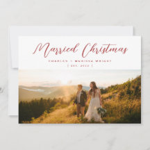 Minimale foto met Elegant-gehuwd kerstscript