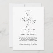 Minimale foto met QR Code Wedding Invitation Kaart (Voorkant)