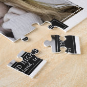 Minimale foto met zwarte en witte Afstuderen Legpuzzel (Zijkant)