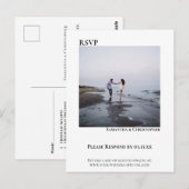 Minimale foto Modern Simple Wedding RSVP Briefkaart (Voorkant / Achterkant)