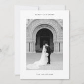 Minimale foto moderne kerst feestdagenkaart (Voorkant)