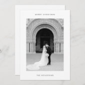 Minimale foto moderne kerst feestdagenkaart (Voorkant / Achterkant)