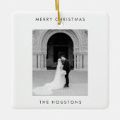 Minimale foto moderne kerst keramisch ornament (Voorkant)