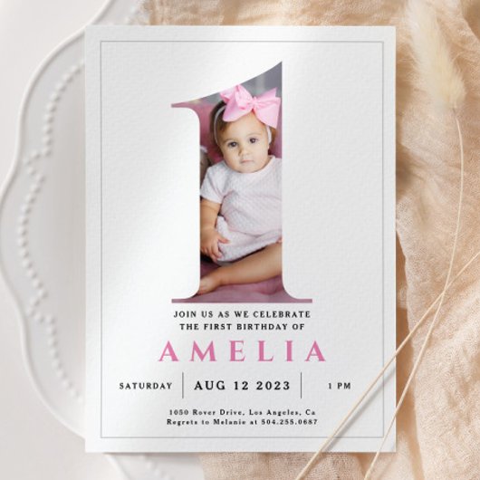 Minimale foto nummer 1 uitnodiging