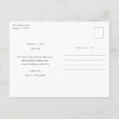 Minimale foto Opslaan Datum Aankondigingskaart (Achterkant)