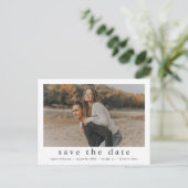 Minimale foto Opslaan Datum Aankondigingskaart (Staand voorkant)