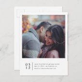 Minimale foto Opslaan Datum Aankondigingskaart (Voorkant / Achterkant)