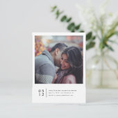 Minimale foto Opslaan Datum Aankondigingskaart (Staand voorkant)