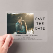 Minimale foto Opslaan Datum Acryl Uitnodigingen (Insitu (Draagbaar))