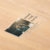 Minimale foto Opslaan Datum Acryl Uitnodigingen (Laagn)