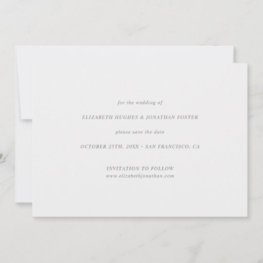 Minimale foto Opslaan Datum Save The Date (Achterkant)