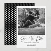Minimale foto Opslaan Datum Typografie Save The Date (Voorkant / Achterkant)