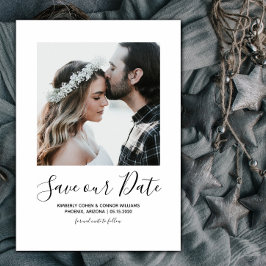 Minimale foto Opslaan Datum | wit Save The Date