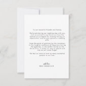 Minimale foto-overlay schaduwrand bruiloft bedankkaart (Achterkant)