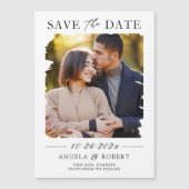 Minimale foto penseelstreek opslaan Datum magneet (Voorkant)