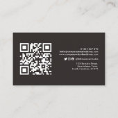 Minimale foto QR code Visitekaartje (Achterkant)