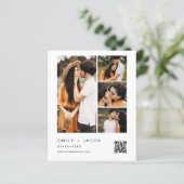 Minimale foto QR code White Wedding (Staand voorkant)