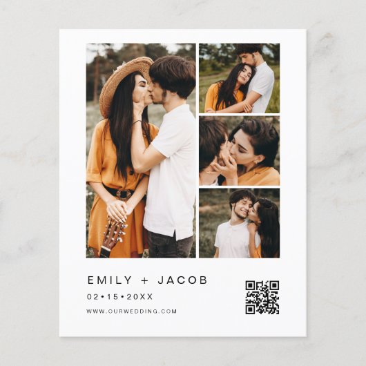 Minimale foto QR code White Wedding (Voorkant)