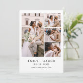 Minimale foto QR code White Wedding Kaart (Staand voorkant)