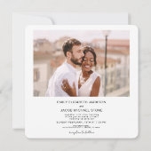 Minimale foto QR code White Wedding Kaart (Achterkant)