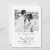 Minimale foto QR code White Wedding Kaart (Achterkant)