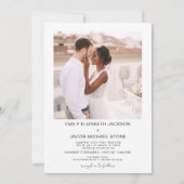 Minimale foto QR code White Wedding Kaart (Achterkant)