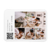 Minimale foto QR code White Wedding Magneet (Horizontaal)