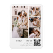 Minimale foto QR code White Wedding Magneet (Verticaal)