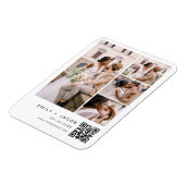 Minimale foto QR code White Wedding Magneet (Linkerzijde)