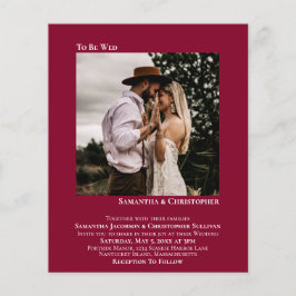 Minimale foto Rode BUDGET bruiloft uitnodigen