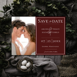 Minimale foto   Rood sparen de Datum Save The Date