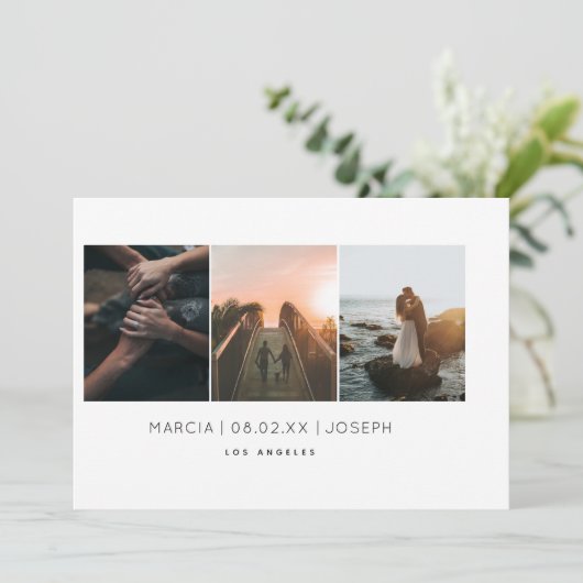 Minimale foto save the date (Staand voorkant)