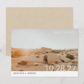 Minimale foto save the date (Voorkant / Achterkant)