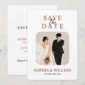 Minimale Foto Save the Date Kaart (Voorkant / Achterkant)