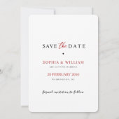 Minimale Foto Save the Date Kaart (Achterkant)
