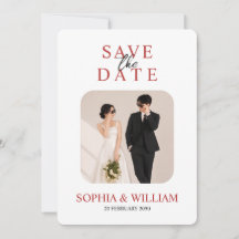 Minimale Foto Save the Date Kaart