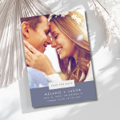 Minimale Foto Strand Bruiloft Save the Date