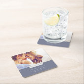 Minimale Foto Strand Bruiloft Save the Date Kartonnen Onderzetters (Insitu)