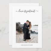 Minimale foto-uitzending bruiloft Datum veranderin Aankondiging (Voorkant / Achterkant)