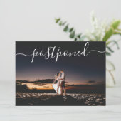 Minimale foto-uitzending bruiloft Datum veranderin Aankondiging (Staand voorkant)