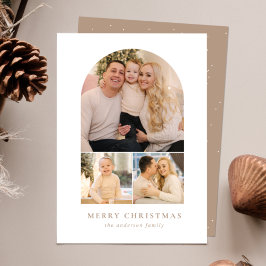 Minimale foto van Arch Taupe 3 Feestdagenkaart