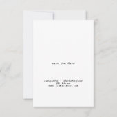 Minimale foto van Avant-Garde White op het rughuwe Save The Date (Voorkant)