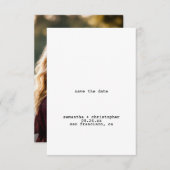 Minimale foto van Avant-Garde White op het rughuwe Save The Date (Voorkant / Achterkant)